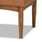 Baxton Studio Sanford Mid-Century Modern Tan Faux Leather and Walnut Brown Finished Wood Dining Bench 184-11348-Zoro - alternate 8